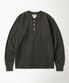Vintage Long Sleeve Henley Shirt Dark Grey (Korea Edition)