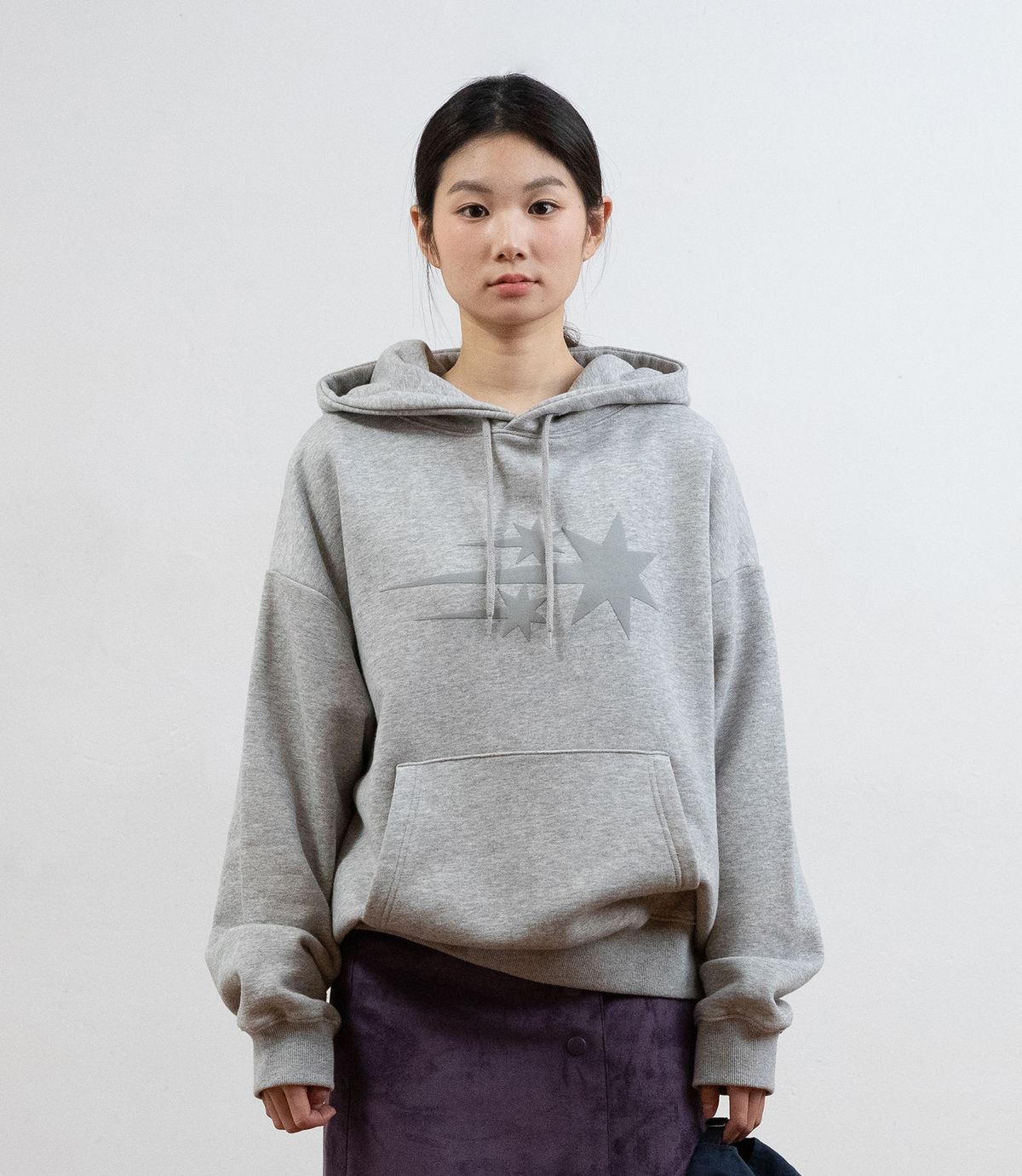 나이스고스트클럽(NICEGHOSTCLUB) 3STAR HOODIE_GREY(NG2GSUM400A)