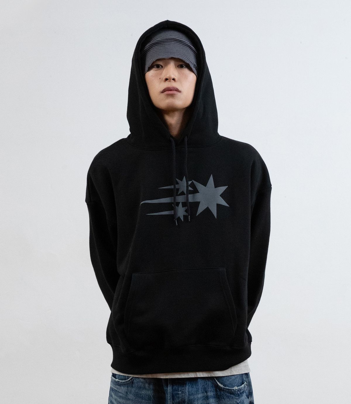 나이스고스트클럽(NICEGHOSTCLUB) 3STAR HOODIE_BLACK(NG2GSUM400A)