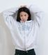 3STAR APPLIQUE HOODIE ZIP UP_LIGHT GREY(NG2GSUM490A)