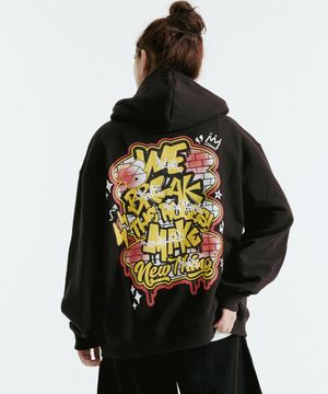 브릭 그래피티 후드 (블랙)