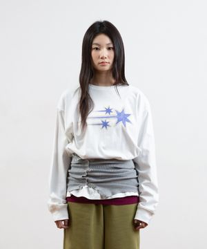 DRAWING 3STAR LS TEE_WHITE(NG2GSUT560A)