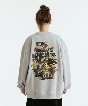 밀리터리 베어 맨투맨 (그레이)