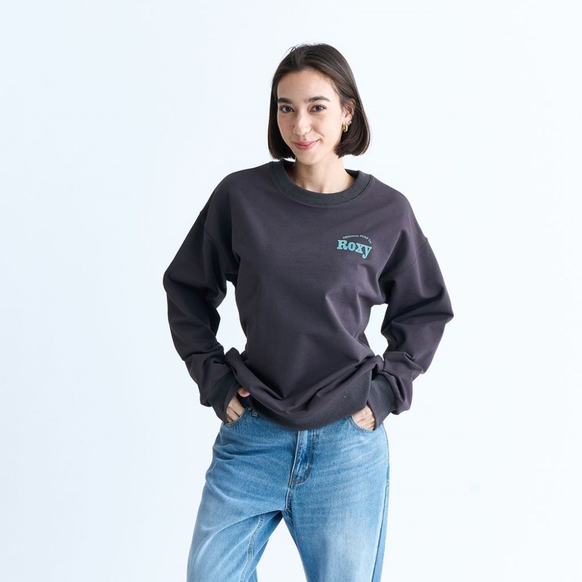 록시(ROXY) 여성 KEEP IT REAL PO 맨투맨 (RE31LT111BLK)