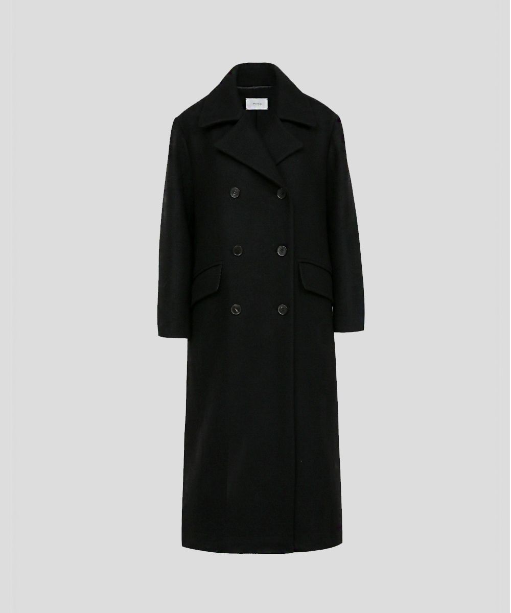 Anna Double Long Coat BLACK source detail 68