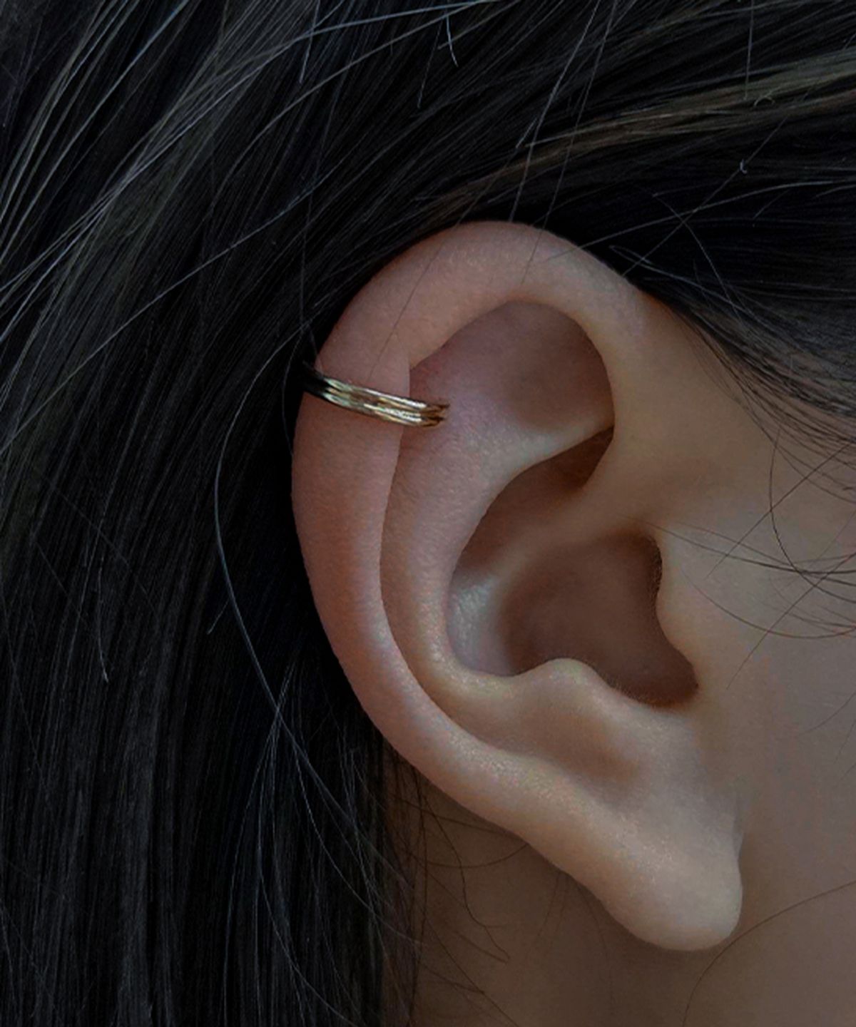 엘렌쥬얼리(HELENE JEWELRY) 14K 베이직 링 골드 이어커프