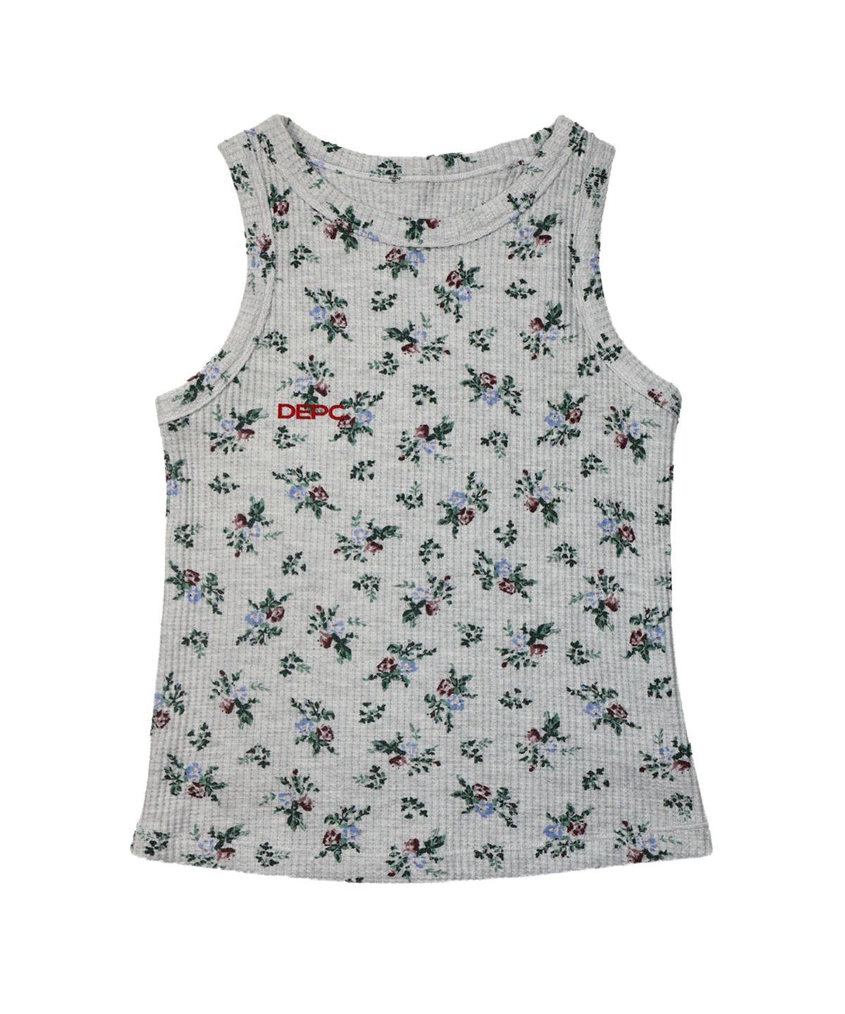 뎁크(DEPC) WAFFLE FLOWER SLEEVELESS TOP - GRAY