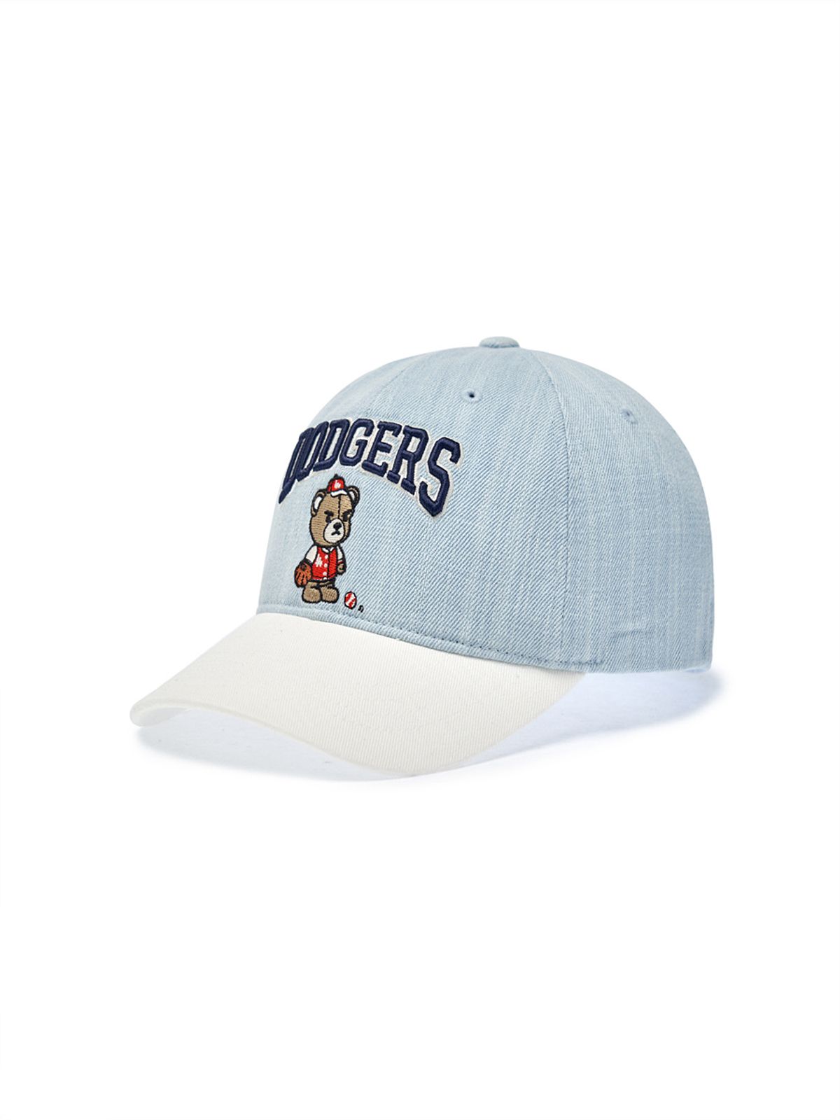엠엘비 키즈(MLB KIDS) 메가베어 워싱 배색 볼캡 LA (Sky blue)