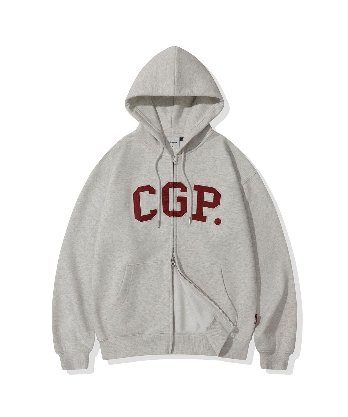 코드그라피(CGP) CGP 아치 로고 후드 집업_오트밀