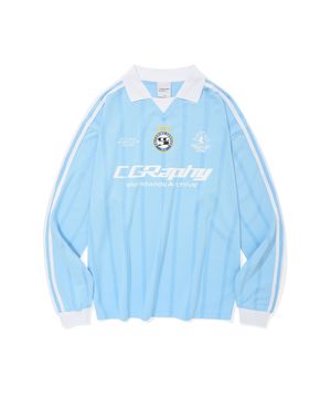 져지 카라 롱슬리브_스카이 블루