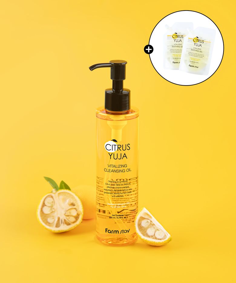 시트러스 유자 바이탈라이징 클렌징오일 200ml (+수딩젤 100ml x 2개)