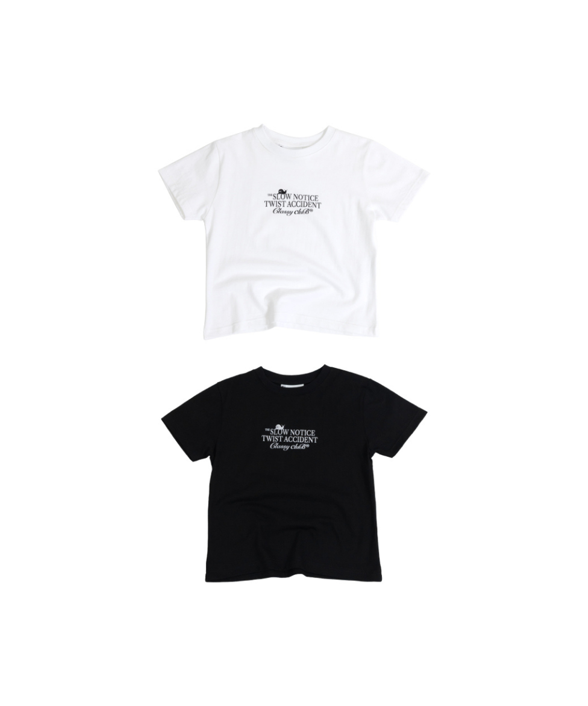 클래씨클럽(CLASSY CLUB) 액시던트 트위스트 티 (2 color)