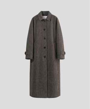 울 발마칸 롱 코트 [브라운]