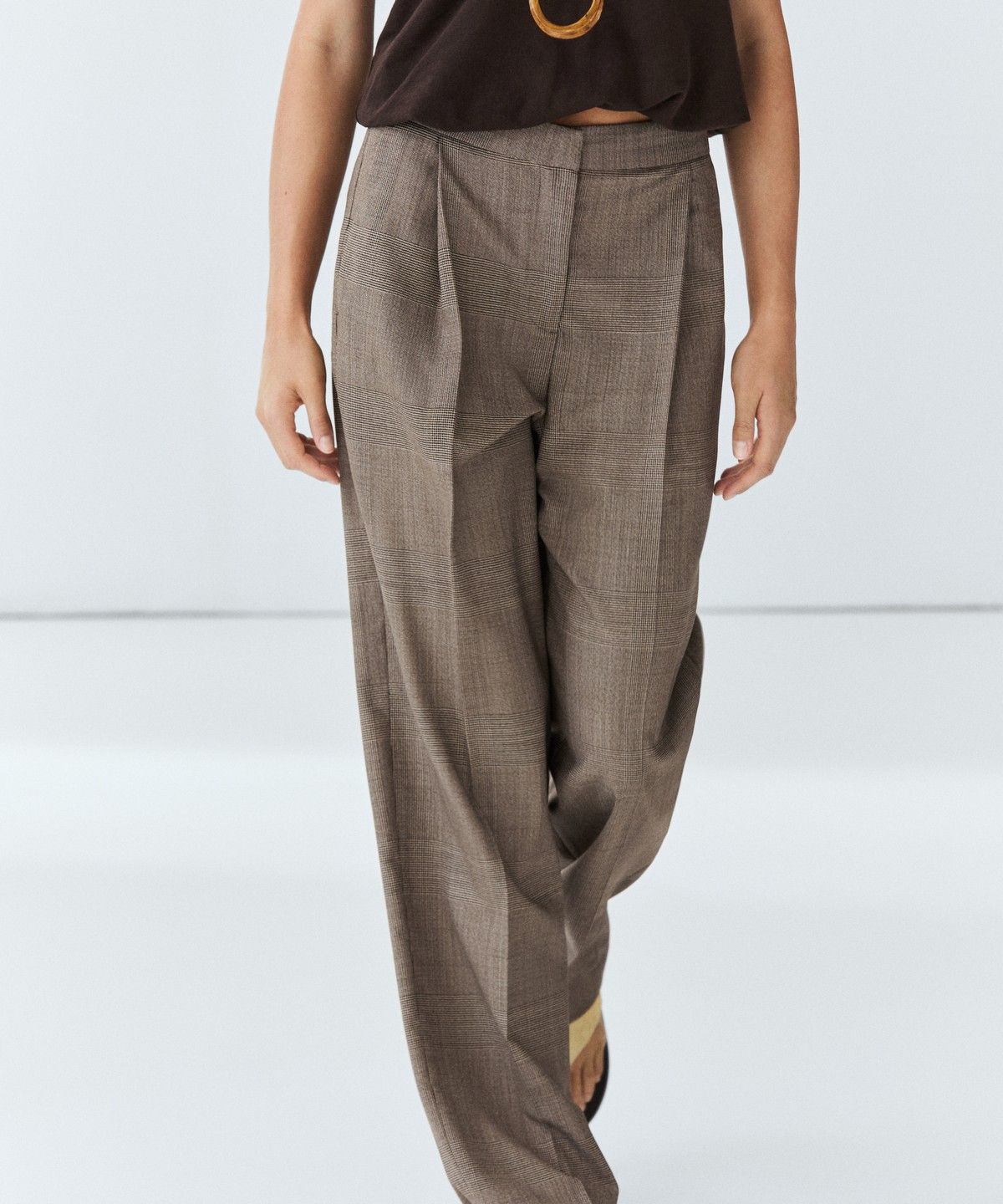 마시모두띠(MASSIMO DUTTI) 체크 울 수트 팬츠