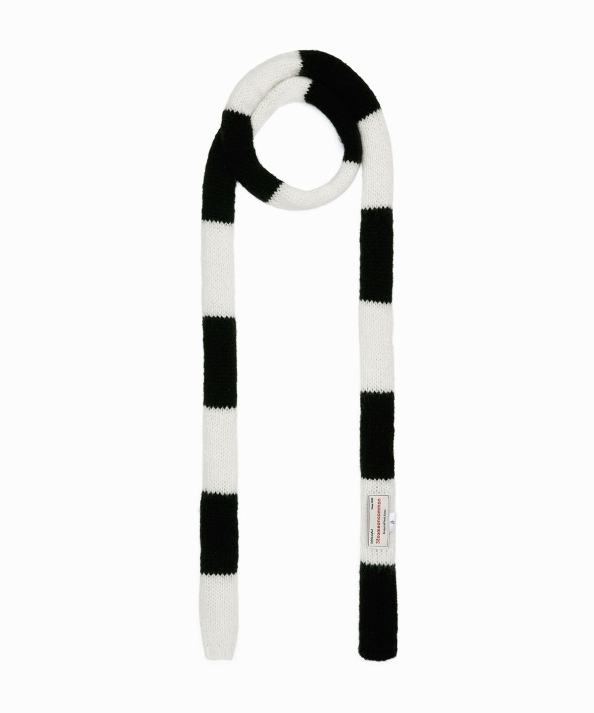 38컴온커먼(38COMEONCOMMON) Mohair Blend Slim Muffler (Black)