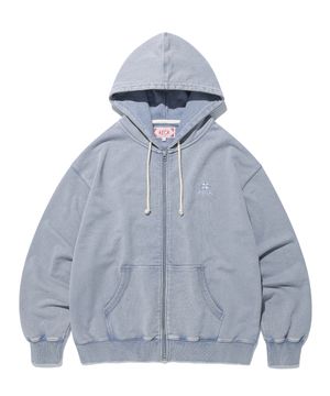 EVERYDAY AECA CLOVER ZIP UP HOODIE-LIGHT BLUE
