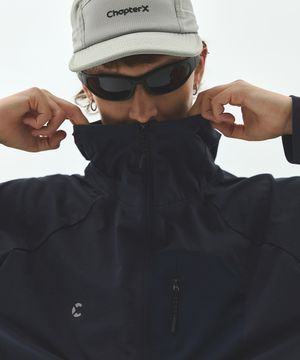 베이직 트레커 하프집업 스트레치 후디 (Navy)