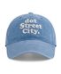 DOT 워싱 자수 볼캡-소라블루