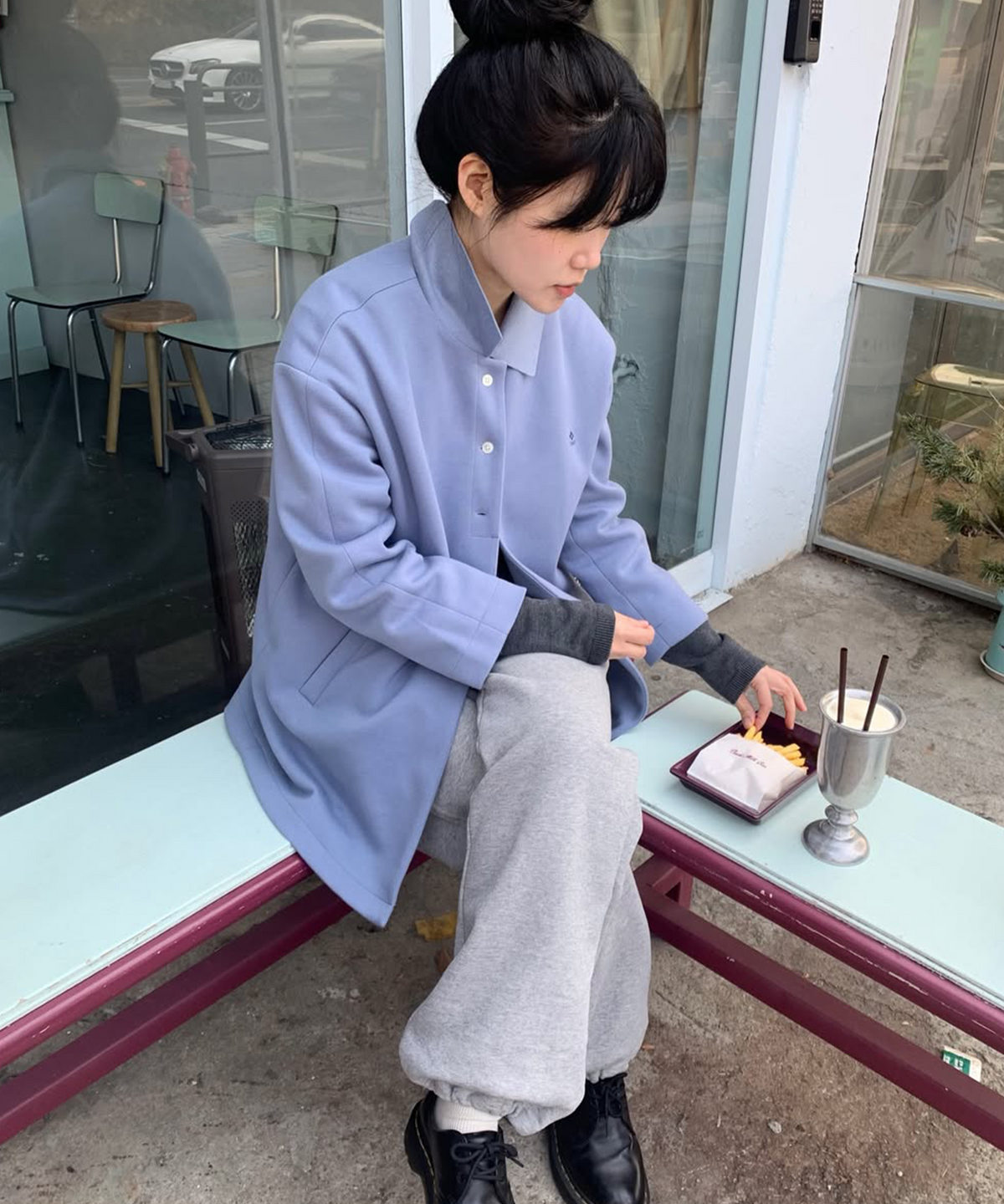 튜드먼트(TTUDEMENT) PIQUE TRENCH_BLUE