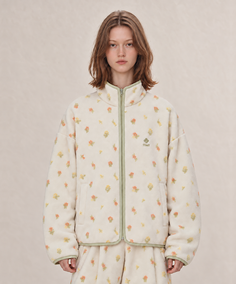 ROSE FLEECE JACKET_IVORY