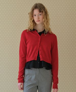 [쁨이 PICK] DAILY WOOL KNIT CARDIGAN_RED