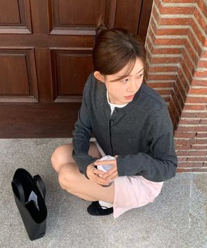 [쁨이 PICK] DAILY WOOL KNIT CARDIGAN_CHARCOAL