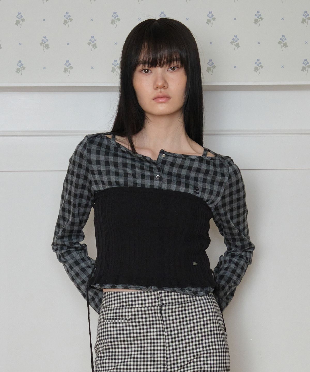 튜드먼트(TTUDEMENT) KNIT BUSTIER TOP_BLACK