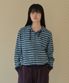 [쁨이 PICK] STRIPED CLOVER HOODED ZIP-UP BLUE STRIPE