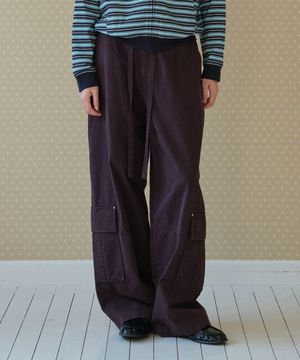 WASHED UTILITY PANTS_PURPLE
