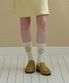 ROSE PATTERN SOCKS_IVORY