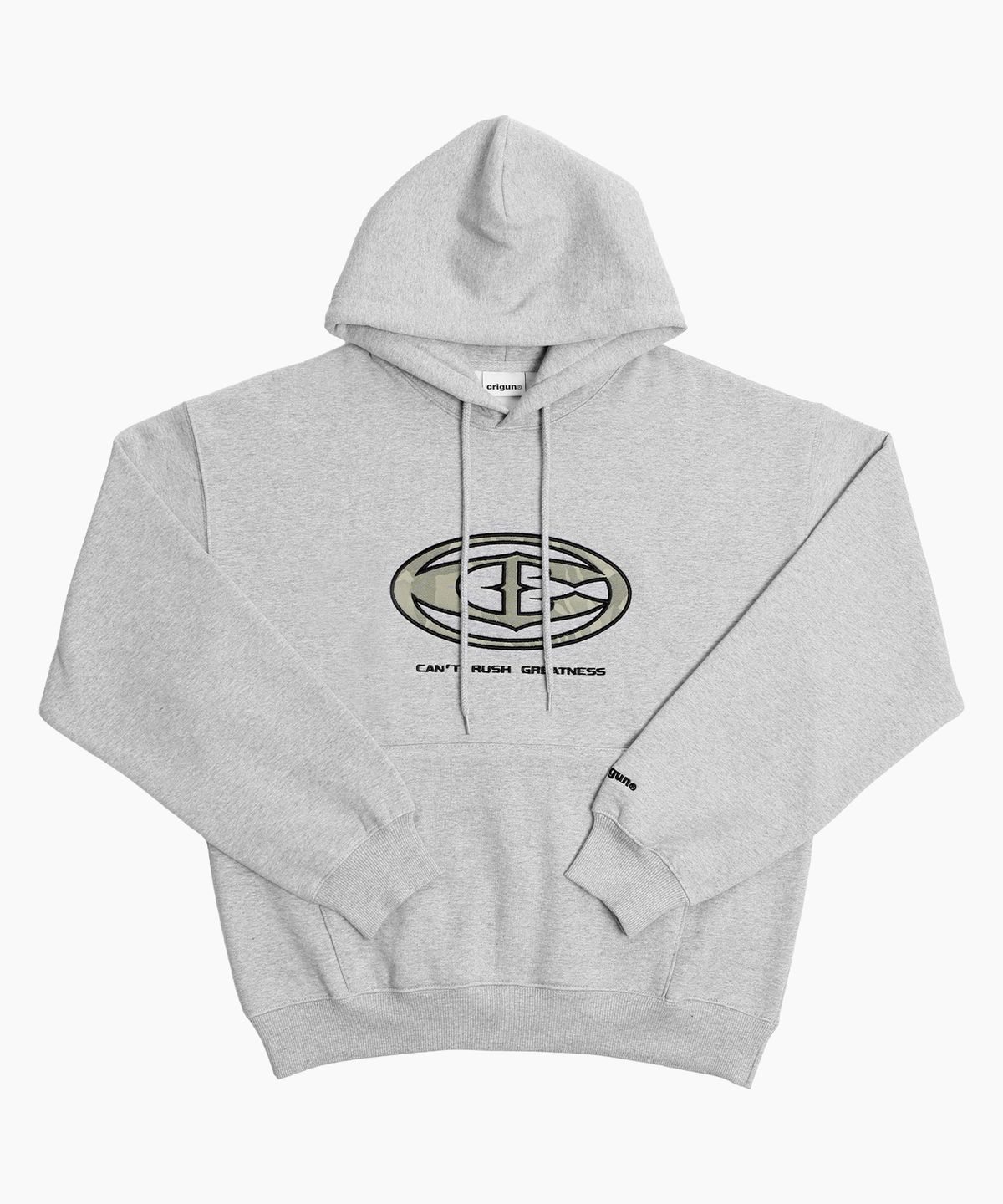 크리건(CRIGUN) CAMO APPLIQUE HOODIE GREY MELANGE