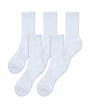 크루 삭스 5팩 [화이트]