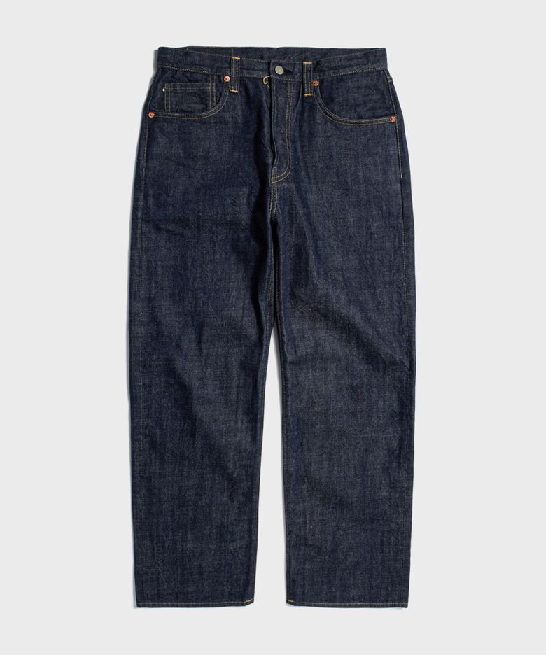 WWII Heratage Straight Selvedge Denim Jeans Indigo