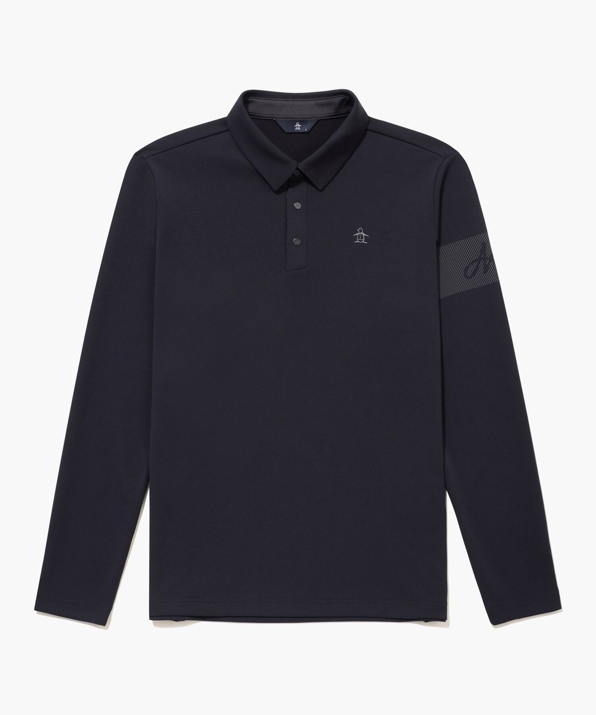 먼싱웨어(MUNSINGWEAR) 남성 멜란지 긴팔 티셔츠 네이비 MR121MTL13