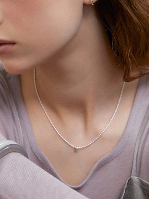 Simple Line round necklace