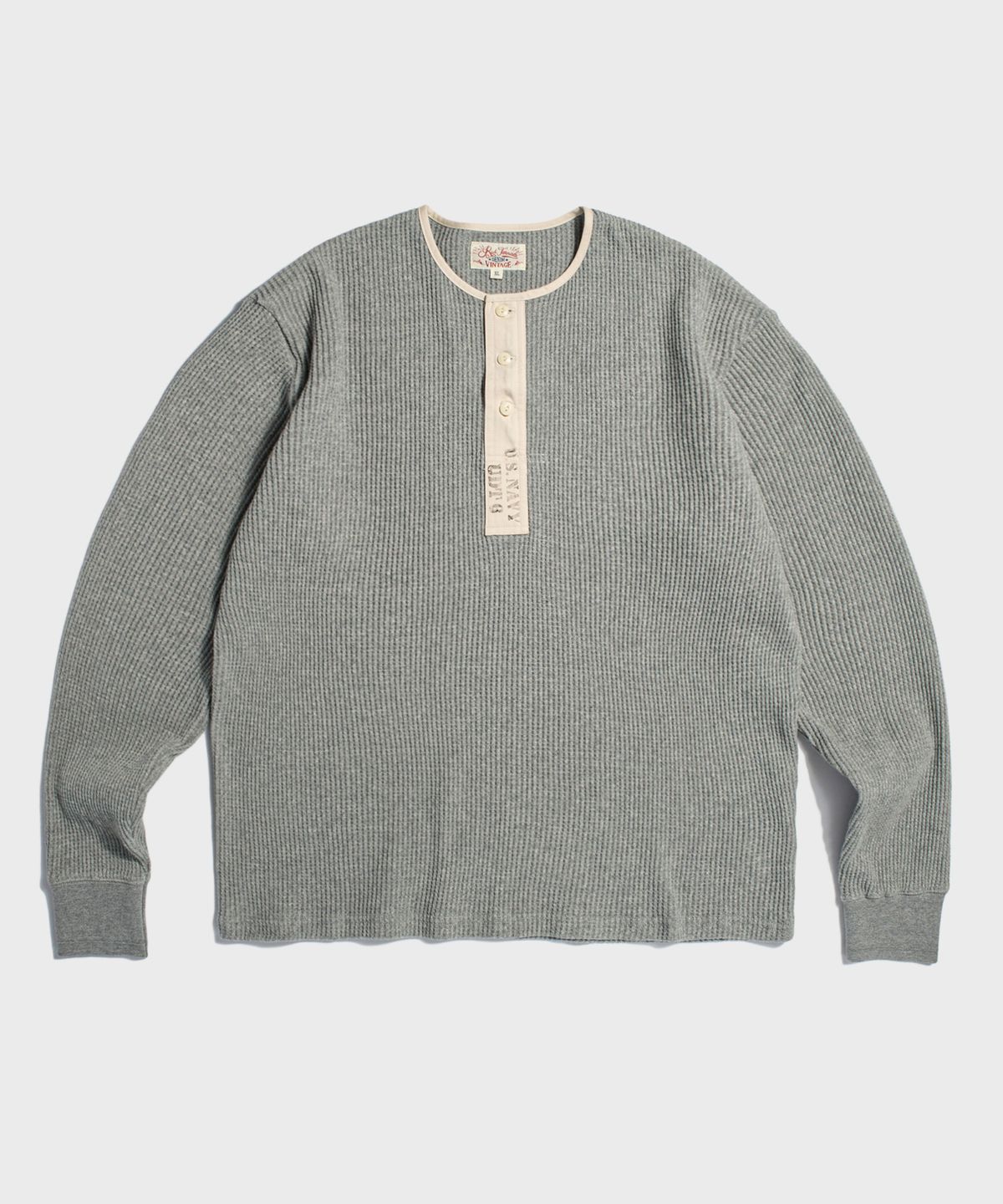레드토네이도(RED TORNADO) USN Waffle Henley Shirt Grey