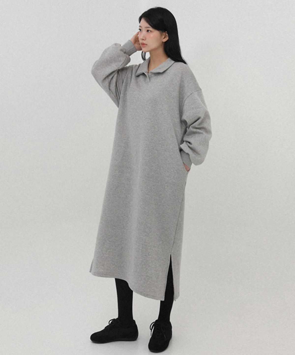 엘뮤즈(LMUSE) [150/160.ver] LONG DRESS.004 -기모안감/2color