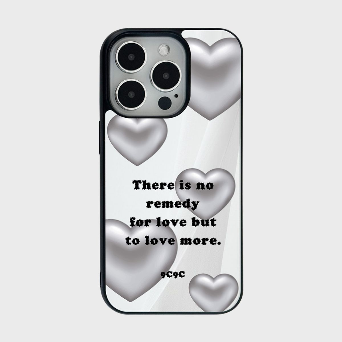 코쿼드(COQUAD) 9C9C 버터플라이 맥세이프 미러 케이스_그레이하트심볼