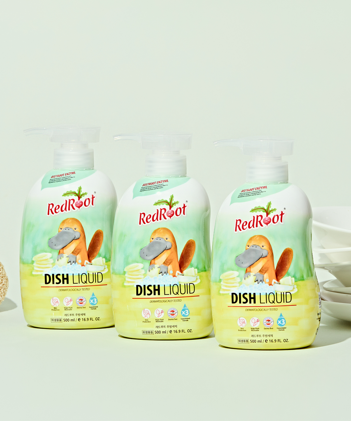 레드루트(REDROOT) 레드루트 안심 라임향 주방세제 500ml * 3통