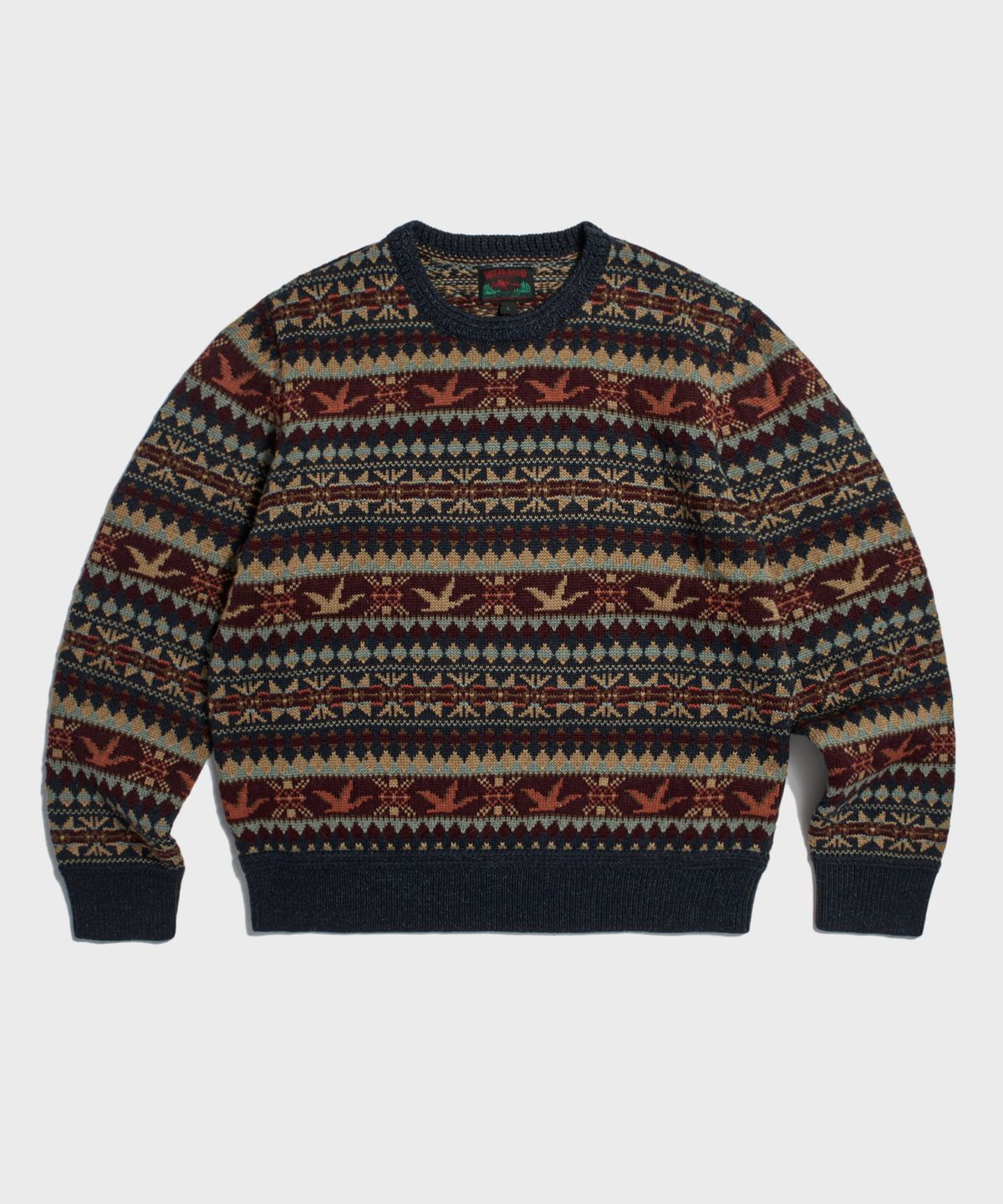 레드토네이도(RED TORNADO) Fair Isle Wool Knit Sweater Navy