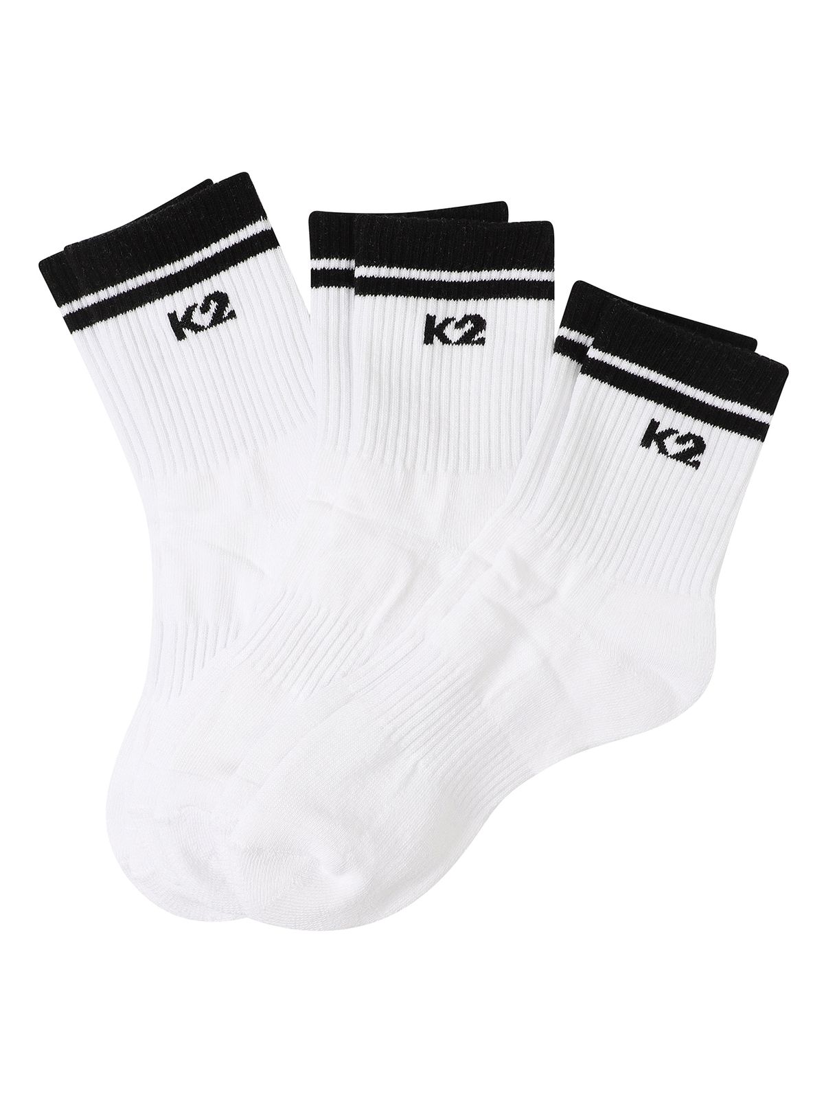 케이투(K2) 중목 양말 3PKS_White