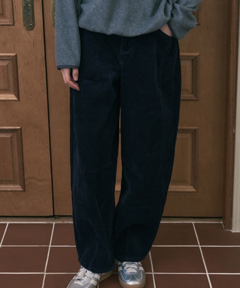 [양털기모]MIKA BALLOON CORDUROY PANTS_NAVY
