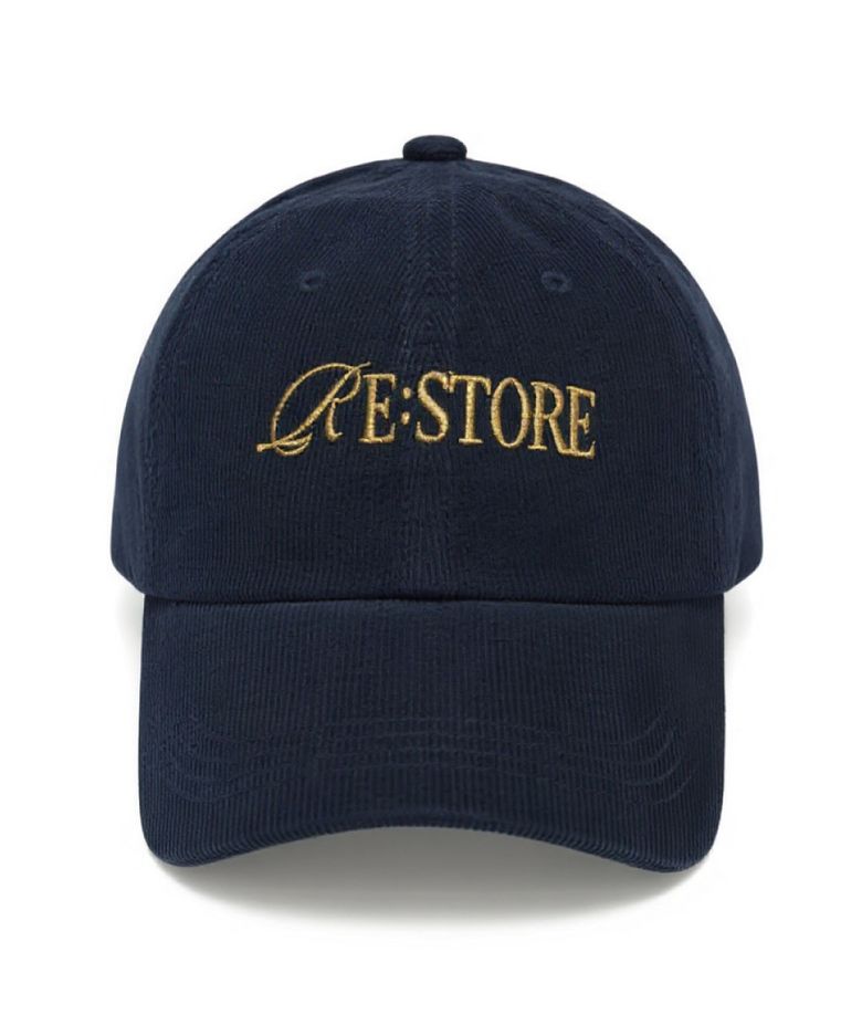 Signature corduroy cap [Navy]