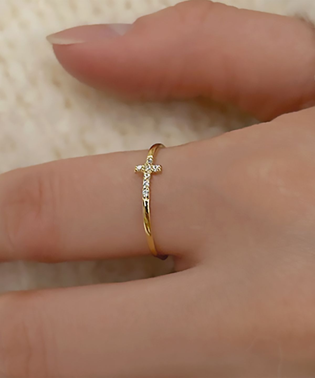 엘렌쥬얼리(HELENE JEWELRY) 925실버 미니 십자가 링 반지