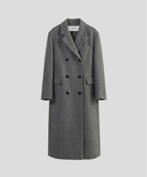 울 블렌디드 더블 코트 [그레이]