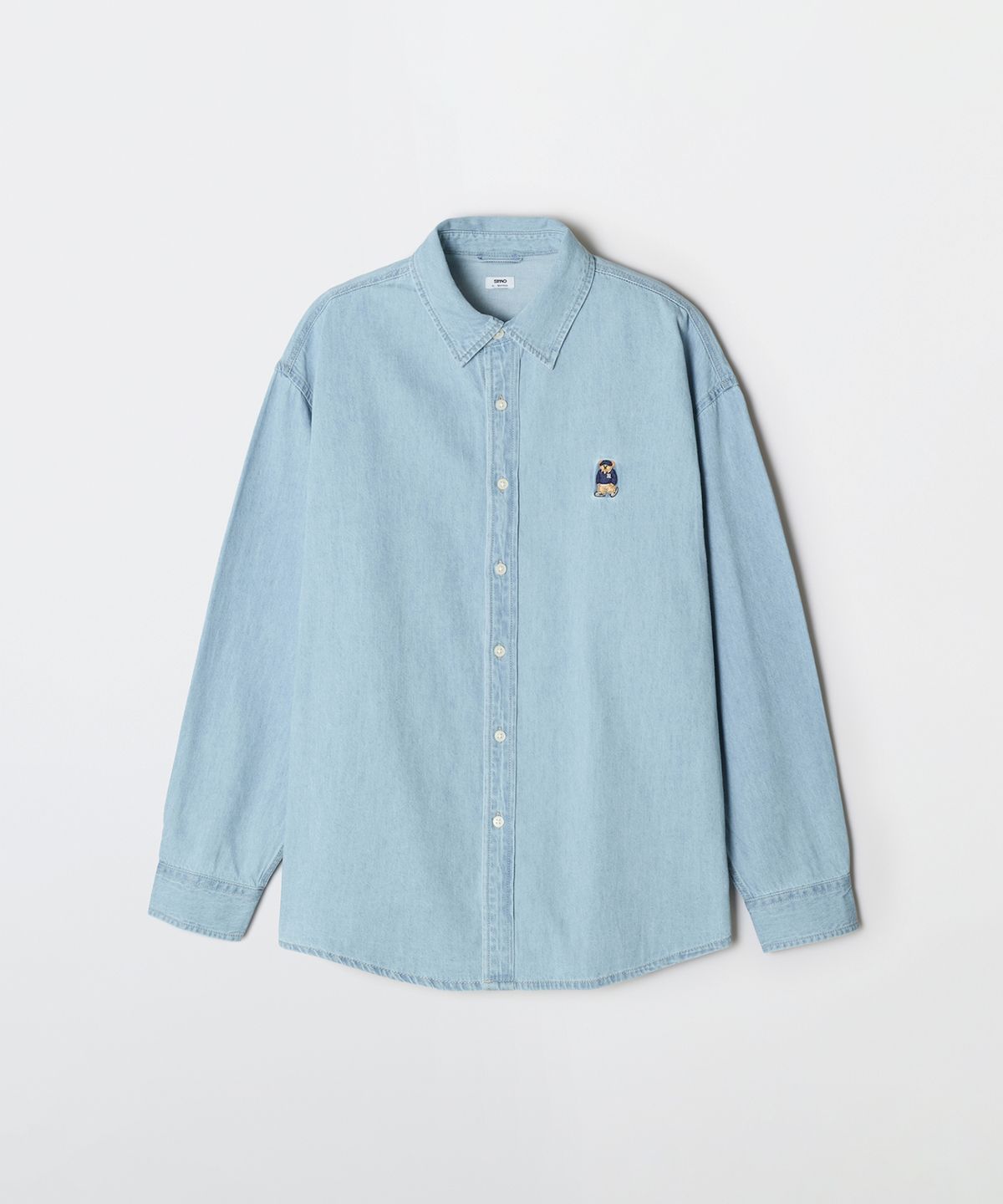 스파오(SPAO) (우디) 오버핏 데님 셔츠_SPYJG23CY2