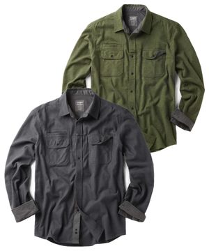 [2PACK]*플란넬 코튼 보온 솔리드셔츠