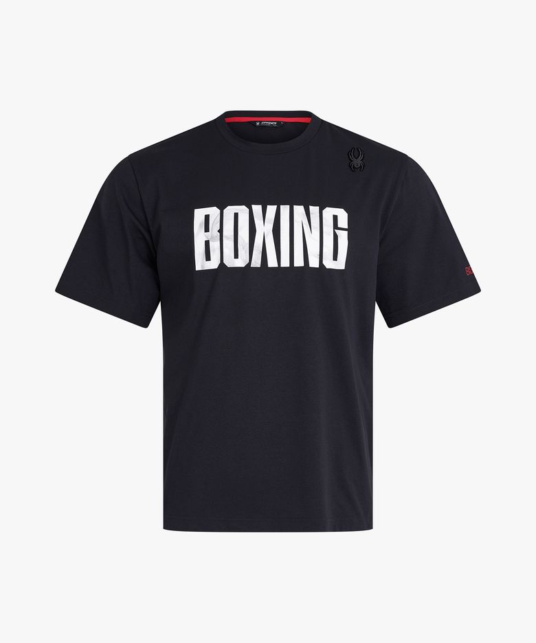 남성 빅펀치 BOXING 로고 티셔츠 SPLMCNRS243MBLK