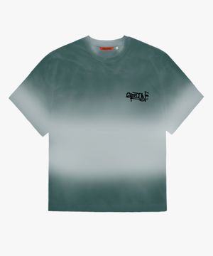 페인티드 스모크 워싱 반팔 티셔츠 GJK265-101 그린