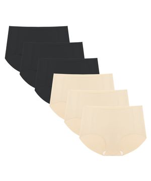 [6PACK] 스킨핏 노라인 여성 심리스 삼각 팬티